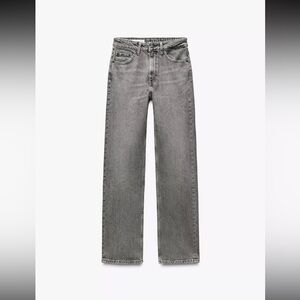 Zara TRF STRAIGHT LEG JEANS WITH A HIGH WAIST